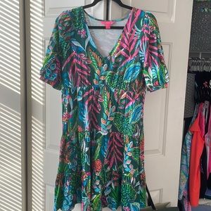 EUC Lilly Pulitzer Multi Sunshine Jungle Chiara Tiered Dress